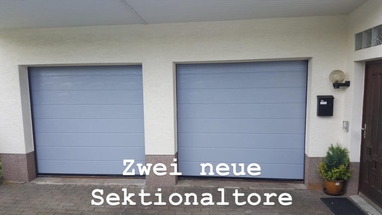 2 moderne Sektionaltore 2 moderne Sektionaltore in Grau M-Sicke